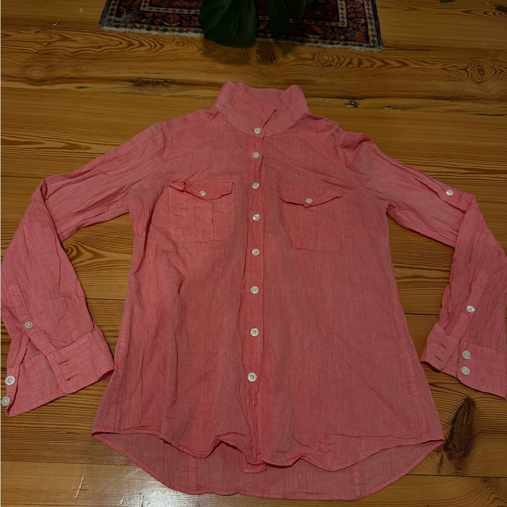 J. Crew Coral Women’s Button-Down Shirt LIKE NEW!!